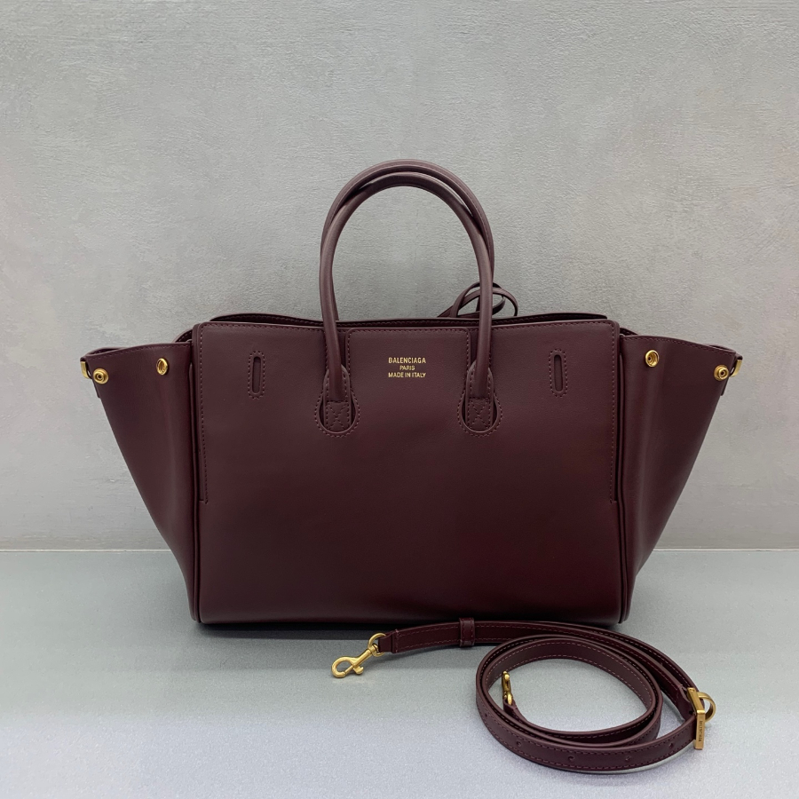 Balenciaga Bel Air Small 발렌시아가 벨에어 스몰 탑핸들백 78989 버건디 금장 30cm 8