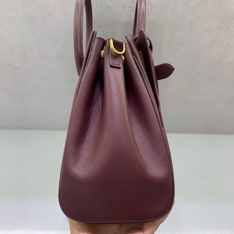 Balenciaga Bel Air Small 발렌시아가 벨에어 스몰 탑핸들백 78989 버건디 금장 30cm 9