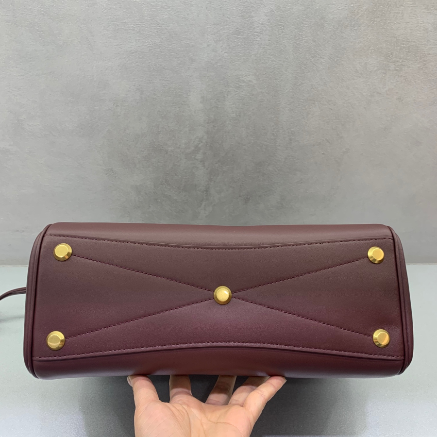 Balenciaga Bel Air Small 발렌시아가 벨에어 스몰 탑핸들백 78989 버건디 금장 30cm 10