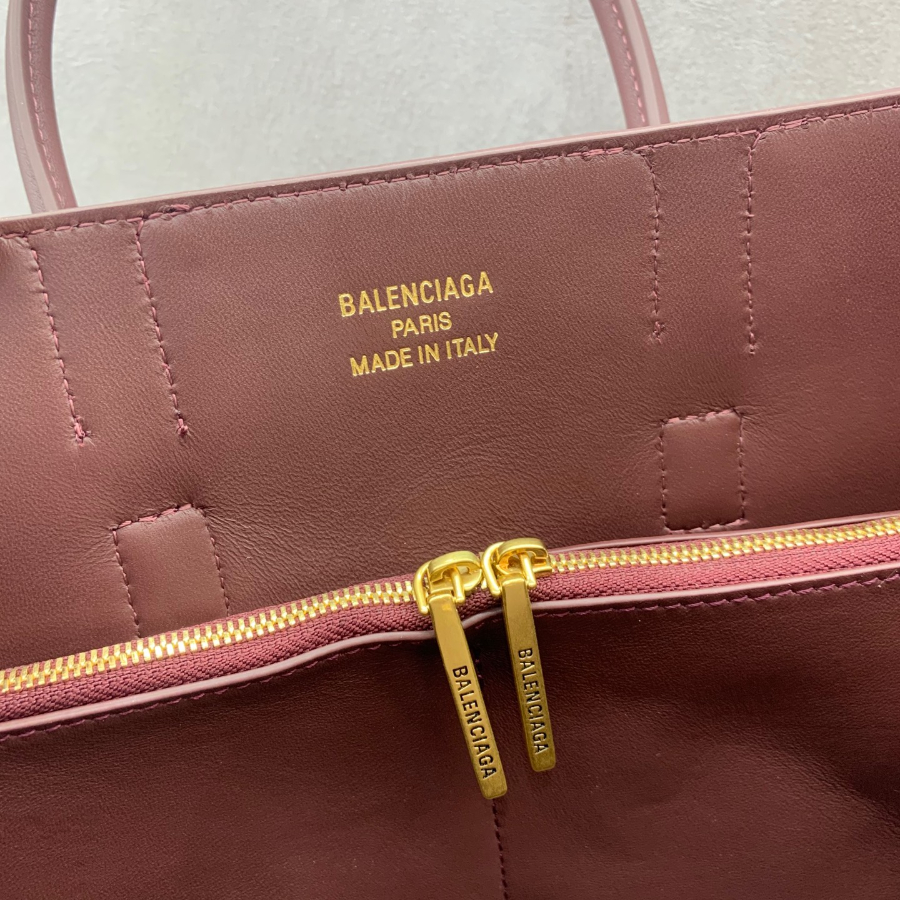 Balenciaga Bel Air Small 발렌시아가 벨에어 스몰 탑핸들백 78989 버건디 금장 30cm 13