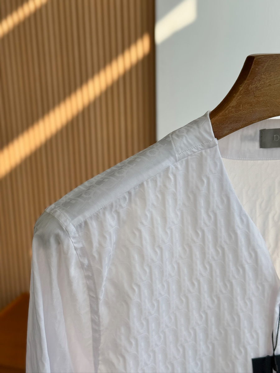 DIOR Textured Cotton Shirt 디올 텍스처드 코튼 셔츠 화이트 8