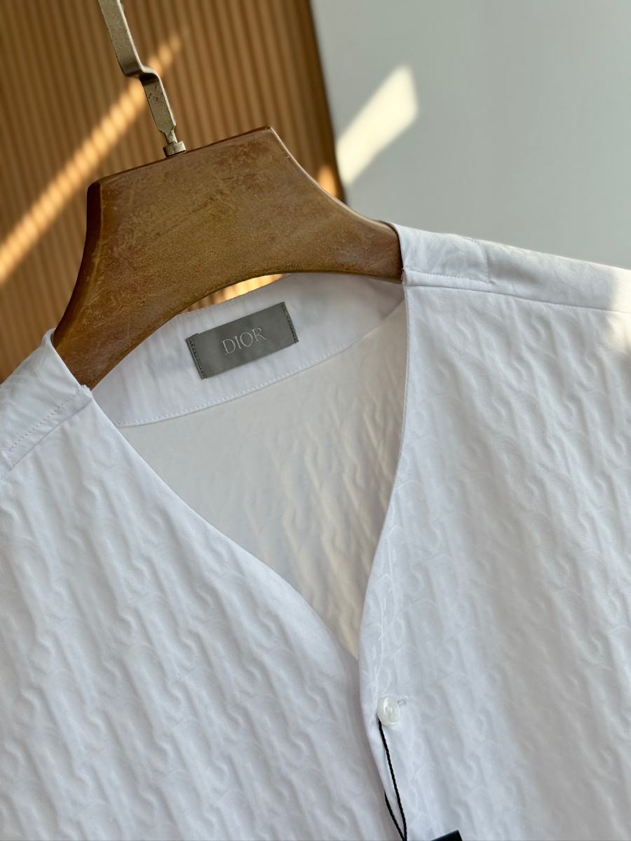DIOR Textured Cotton Shirt 디올 텍스처드 코튼 셔츠 화이트 11