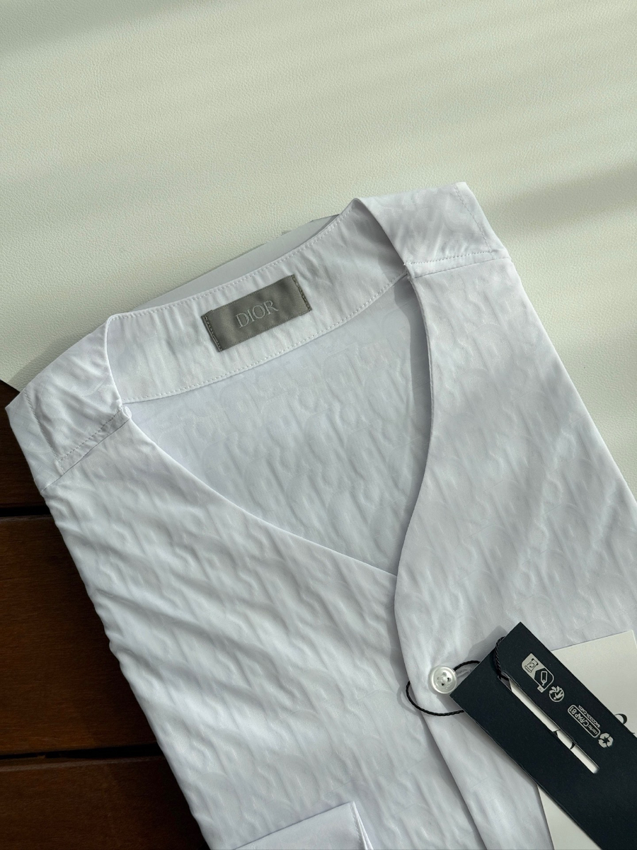 DIOR Textured Cotton Shirt 디올 텍스처드 코튼 셔츠 화이트 15