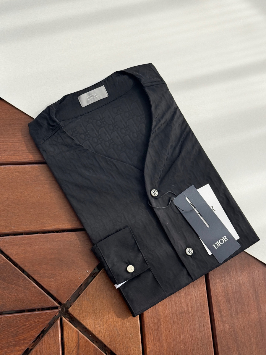 DIOR Textured Cotton Shirt 디올 텍스처드 코튼 셔츠 블랙 2