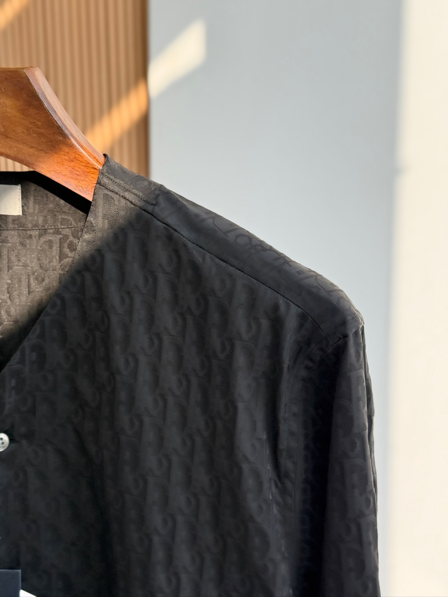 DIOR Textured Cotton Shirt 디올 텍스처드 코튼 셔츠 블랙 10