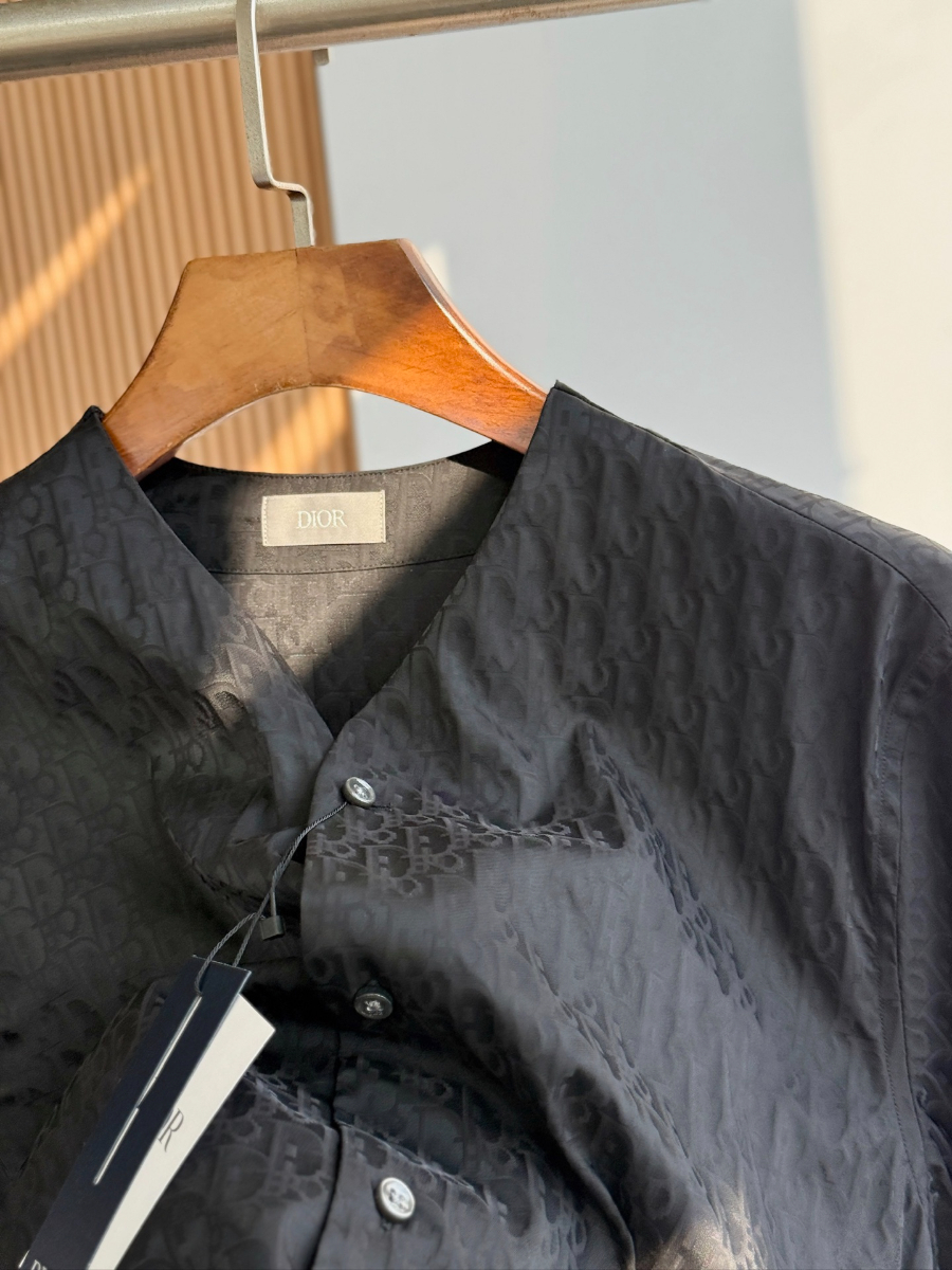 DIOR Textured Cotton Shirt 디올 텍스처드 코튼 셔츠 블랙 13