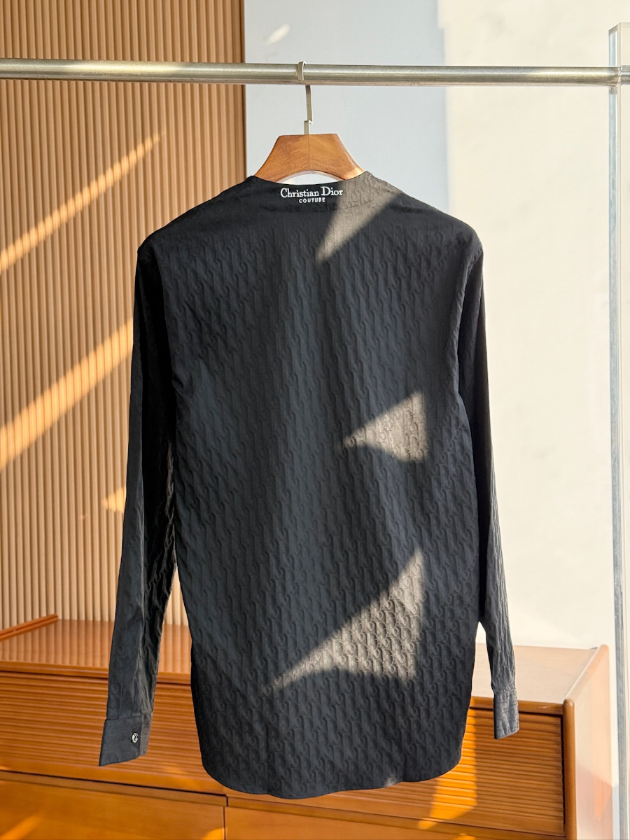 DIOR Textured Cotton Shirt 디올 텍스처드 코튼 셔츠 블랙 15