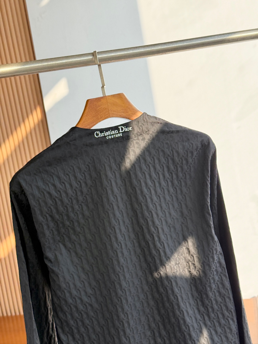 DIOR Textured Cotton Shirt 디올 텍스처드 코튼 셔츠 블랙 16