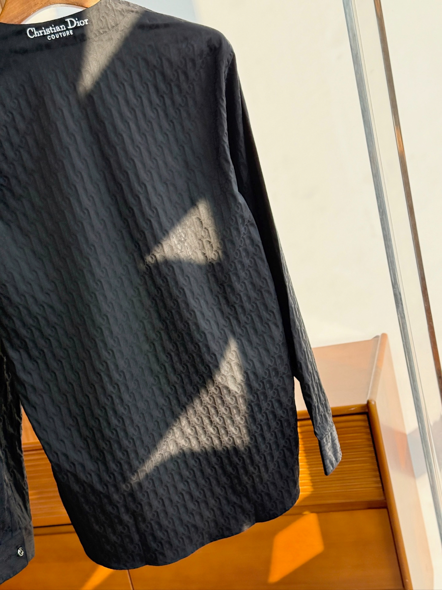 DIOR Textured Cotton Shirt 디올 텍스처드 코튼 셔츠 블랙 17