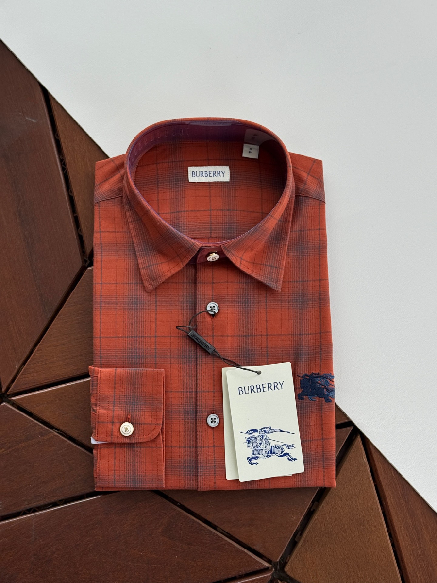 BURBERRY Solid Color Cotton Shirt 버버리 솔리드 컬러 코튼 셔츠 1