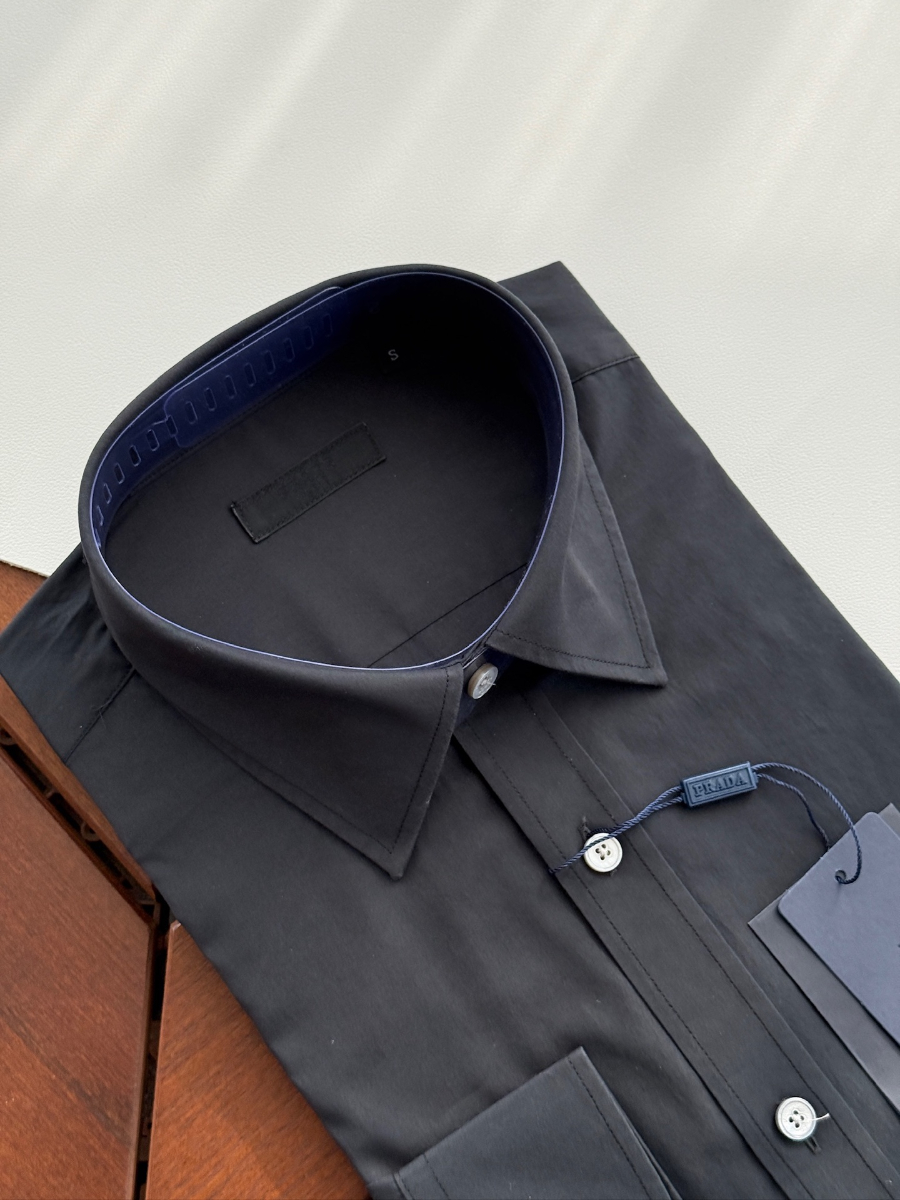 PRADA Textured Cotton Long Sleeve Shirt 프라다 텍스처드 코튼 긴팔 셔츠 3