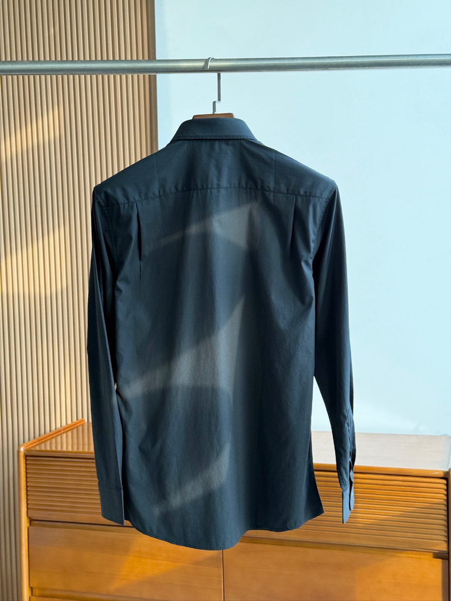 PRADA Textured Cotton Long Sleeve Shirt 프라다 텍스처드 코튼 긴팔 셔츠 16