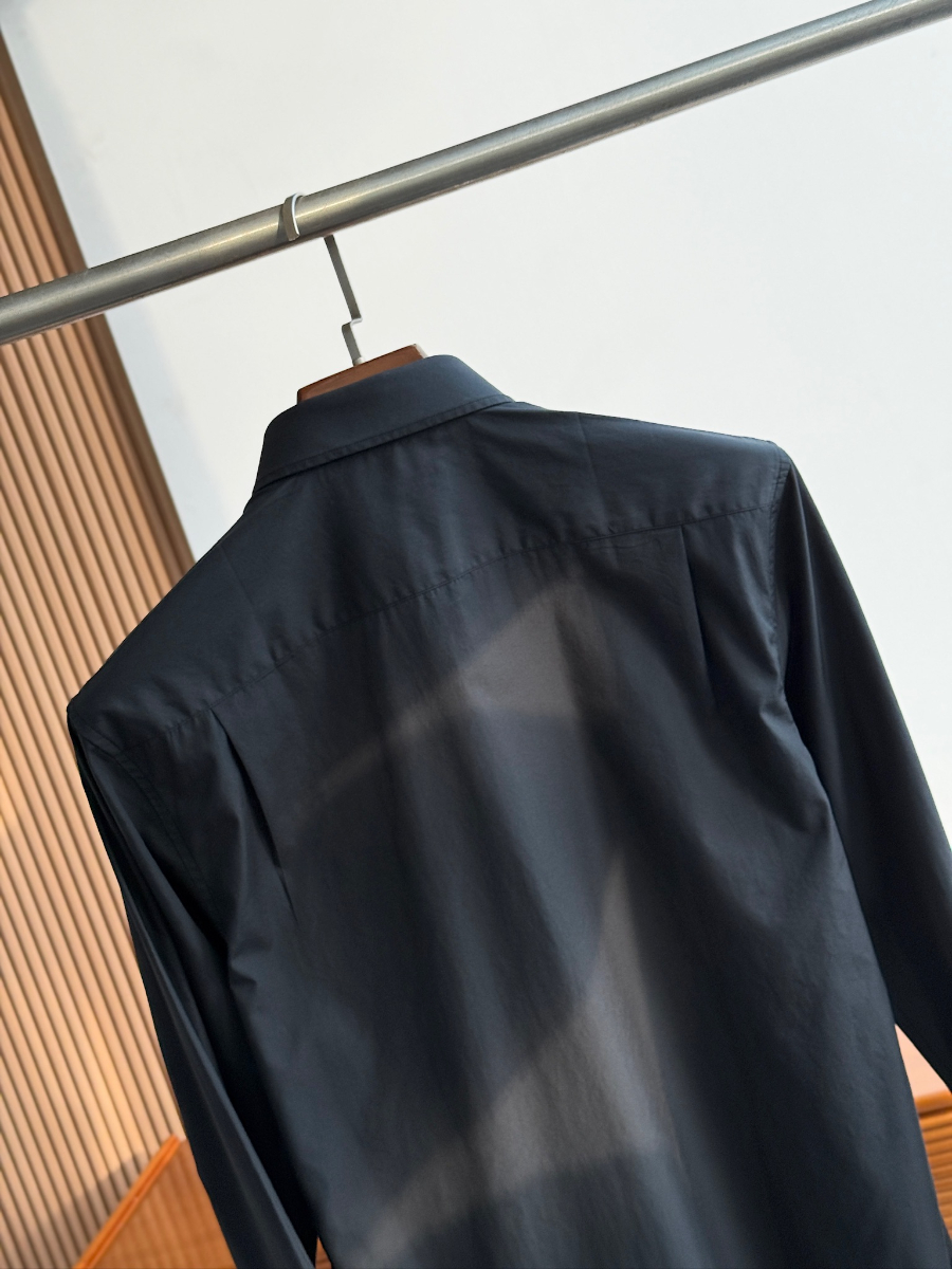 PRADA Textured Cotton Long Sleeve Shirt 프라다 텍스처드 코튼 긴팔 셔츠 17