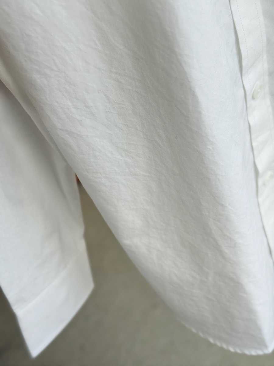 PRADA Textured Cotton Long Sleeve Shirt 프라다 텍스처드 코튼 긴팔 셔츠 화이트 13