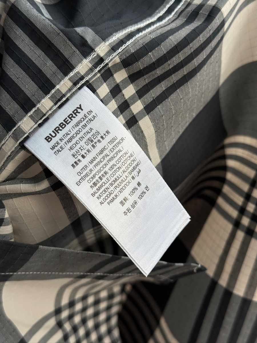 BURBERRY Solid Color Cotton Shirt 버버리 솔리드 컬러 코튼 셔츠 그레이 15