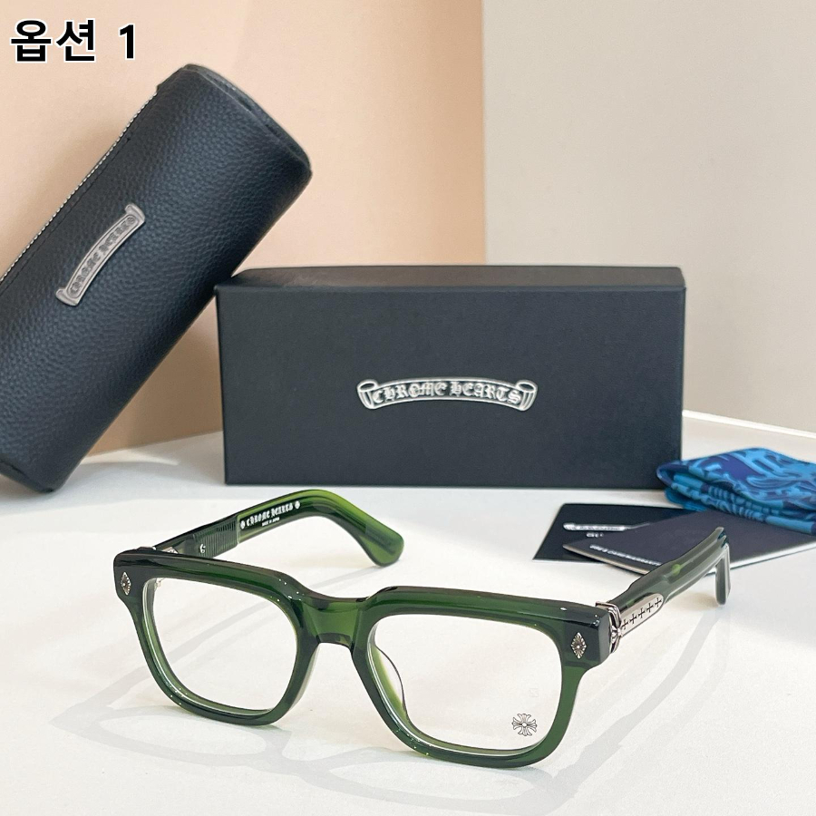 CHROME HEARTS 크롬하츠 PEN 15 스퀘어 아세테이트 안경테 53□20-149 1