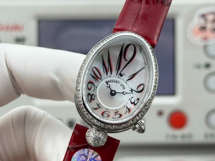 Breguet Reine de Naples Diamond Bezel 브레게 레인 드 네이플 다이아 베젤 여성 오벌 워치 25mm 레드포인트 5