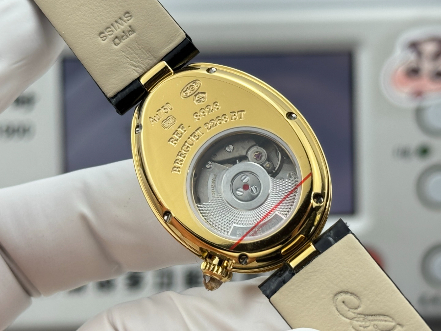 Breguet Reine de Naples Diamond Bezel 브레게 레인 드 네이플 다이아 베젤 여성 오벌 워치 골드베젤 화이트다이얼 25mm  6