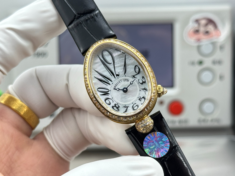 Breguet Reine de Naples Diamond Bezel 브레게 레인 드 네이플 다이아 베젤 여성 오벌 워치 골드베젤 화이트다이얼 25mm  8