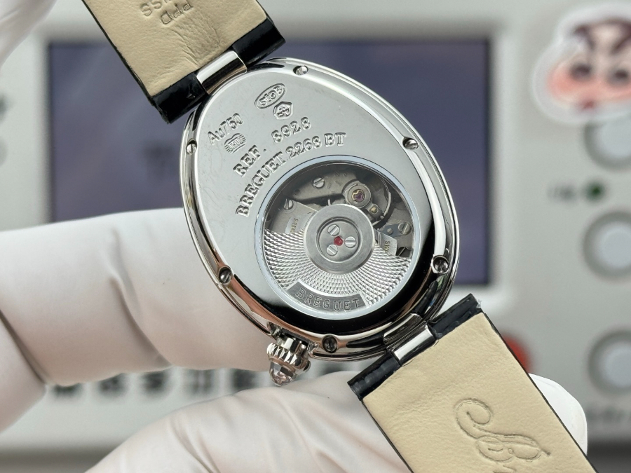 Breguet Reine de Naples Diamond Bezel 브레게 레인 드 네이플 다이아 베젤 여성 오벌 워치 실버베젤 화이트자개다이얼 25mm  6