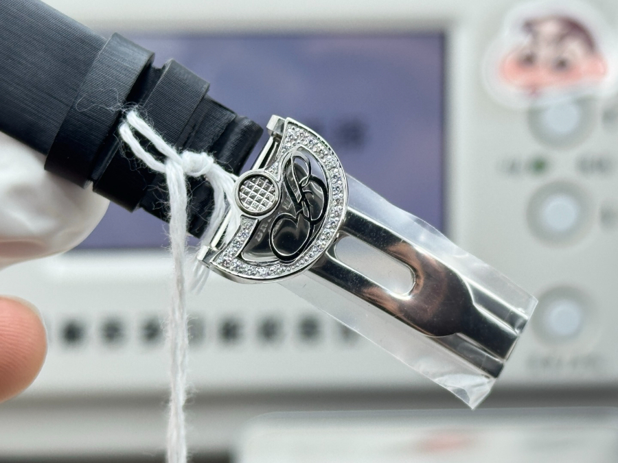 Breguet Reine de Naples Diamond Bezel 브레게 레인 드 네이플 다이아 베젤 여성 오벌 워치 블랙 스트랩 실버베젤 가재다이얼 25mm  9