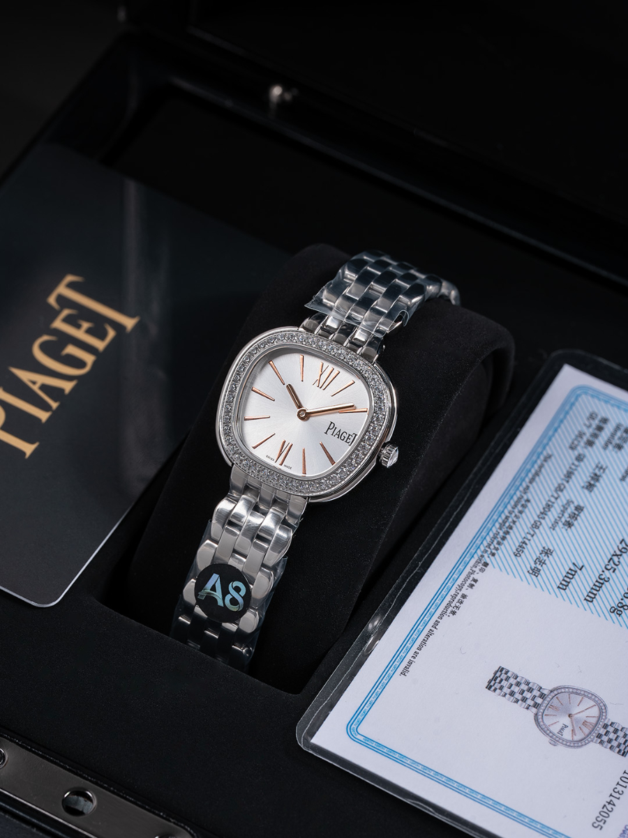 Piaget Sixtie Rose Gold Diamond Quartz 29mm 피아제 식스티 실버 다이아몬드 쿼츠 29mm 1