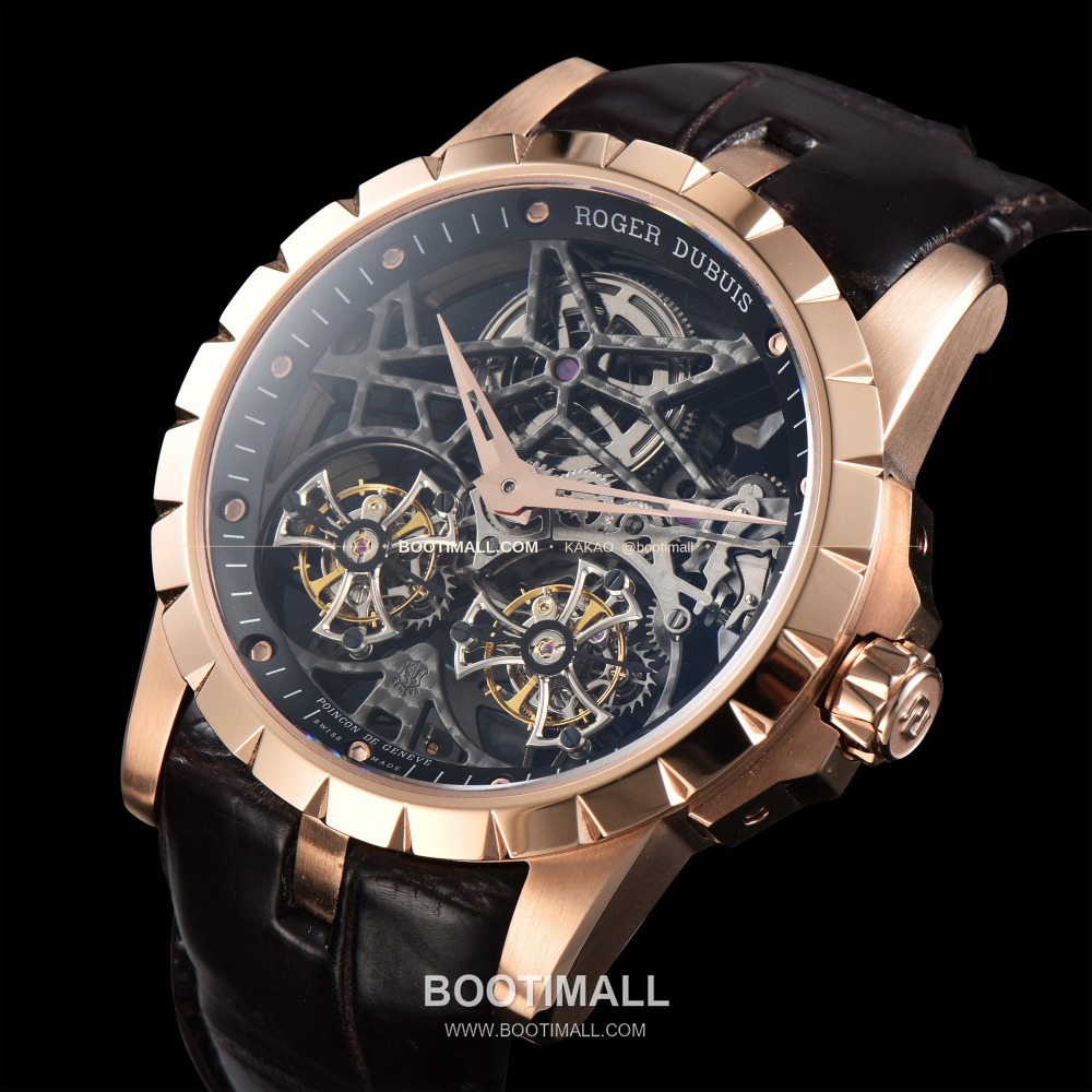 Roger Dubuis Excalibur Double Tourbillon Rose Gold 45mm 로저드뷔 엑스칼리버 더블 투르비용 로즈골드 45mm 4
