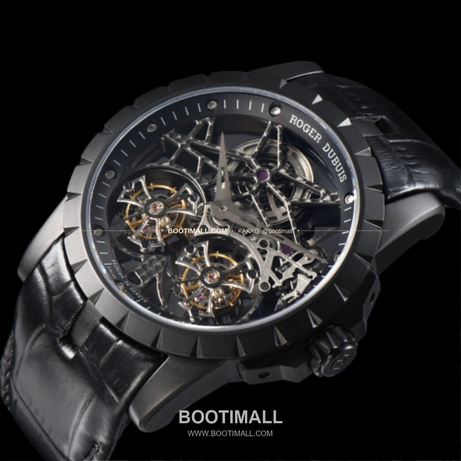 Roger Dubuis Excalibur Double Tourbillon Rose Gold 45mm 로저드뷔 엑스칼리버 더블 투르비용 블랙 45mm 3