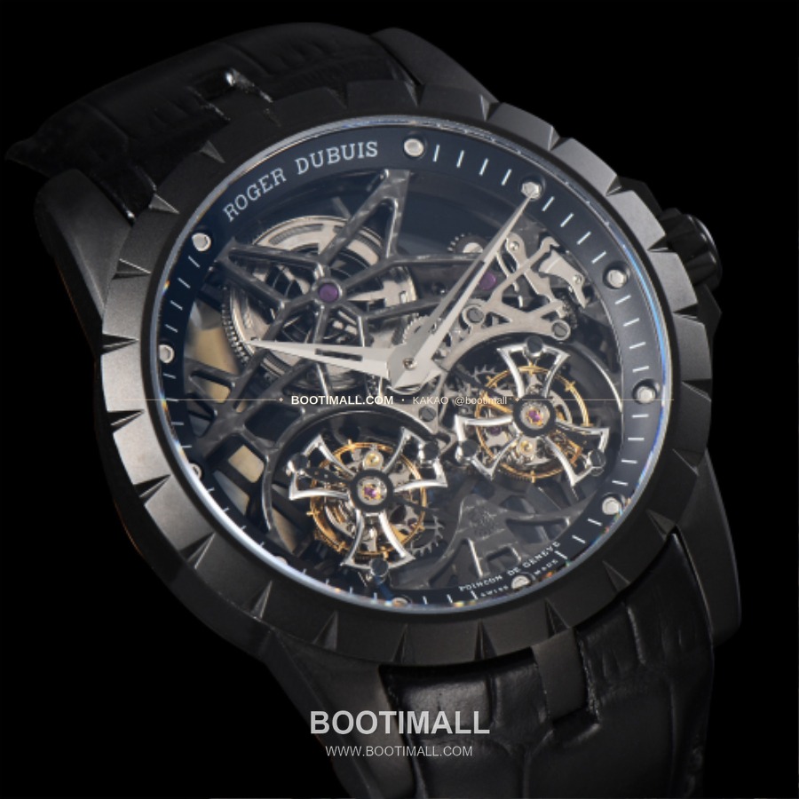 Roger Dubuis Excalibur Double Tourbillon Rose Gold 45mm 로저드뷔 엑스칼리버 더블 투르비용 블랙 45mm 2