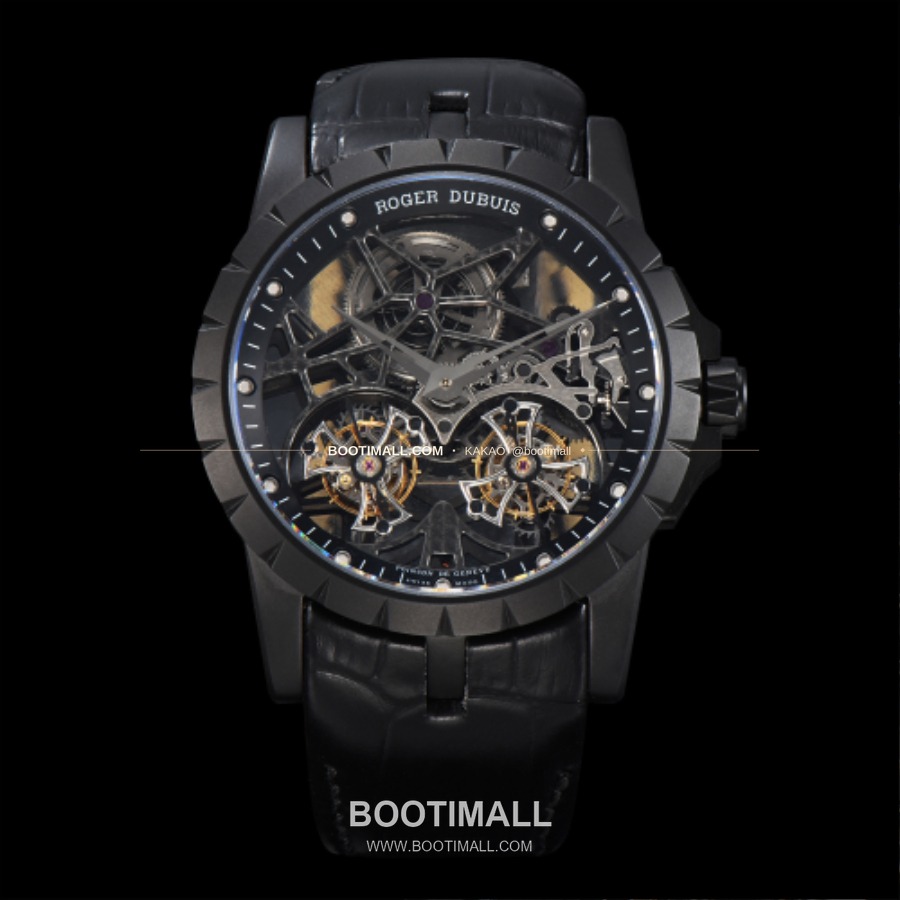 Roger Dubuis Excalibur Double Tourbillon Rose Gold 45mm 로저드뷔 엑스칼리버 더블 투르비용 블랙 45mm 1