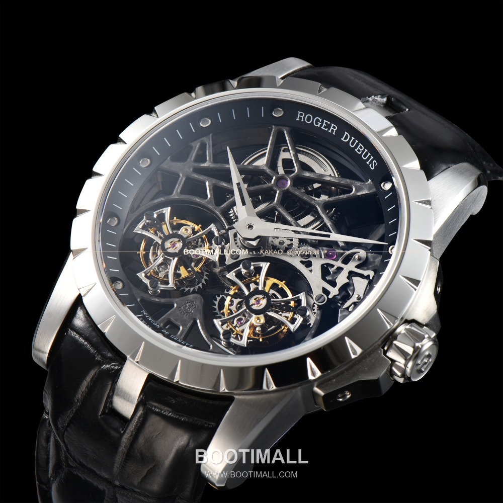 Roger Dubuis Excalibur Double Tourbillon Rose Gold 45mm 로저드뷔 엑스칼리버 더블 투르비용 실버 45mm 3