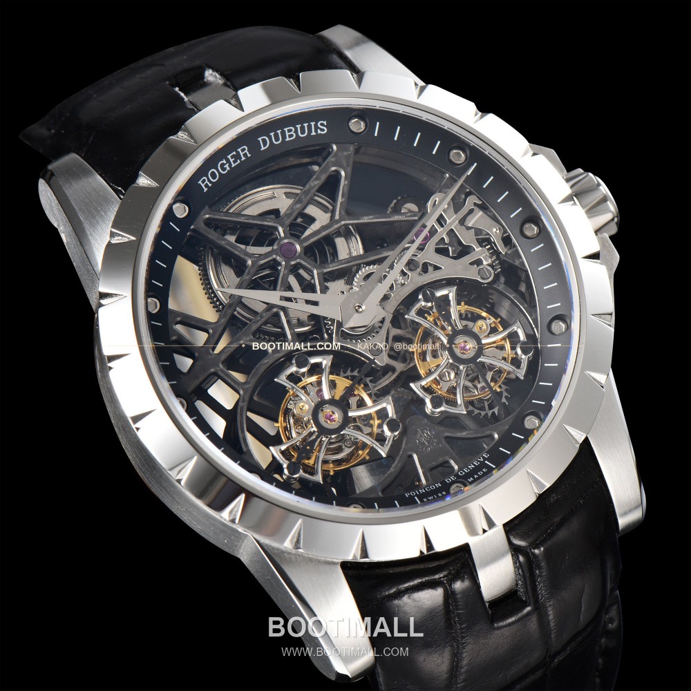 Roger Dubuis Excalibur Double Tourbillon Rose Gold 45mm 로저드뷔 엑스칼리버 더블 투르비용 실버 45mm 4