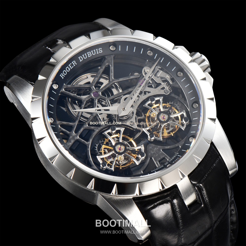 Roger Dubuis Excalibur Double Tourbillon Rose Gold 45mm 로저드뷔 엑스칼리버 더블 투르비용 실버 45mm 5