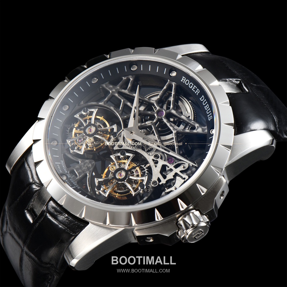 Roger Dubuis Excalibur Double Tourbillon Rose Gold 45mm 로저드뷔 엑스칼리버 더블 투르비용 실버 45mm 6