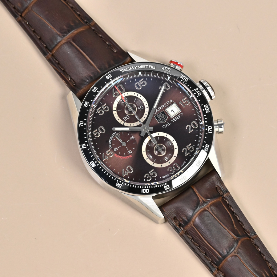 TAG Heuer Carrera Calibre 1887 Chronograph CV2A12.FC6236 태그호이어 까레라 칼리버 1887 크로노그래프 브라운 43mm 4