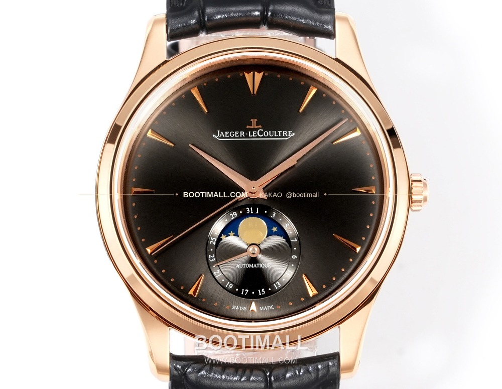 Jaeger-LeCoultre Master Ultra Thin Moon Q1368420 예거 르쿨트르 마스터 울트라 씬 문 Q1368420 골드베젤 블랙 39mm 3