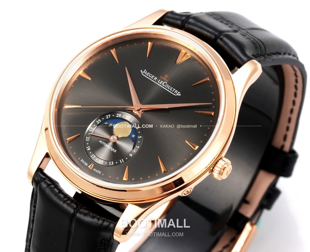 Jaeger-LeCoultre Master Ultra Thin Moon Q1368420 예거 르쿨트르 마스터 울트라 씬 문 Q1368420 골드베젤 블랙 39mm 4