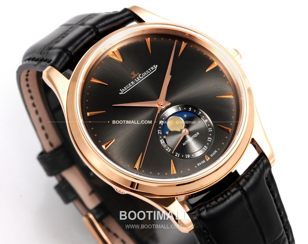 Jaeger-LeCoultre Master Ultra Thin Moon Q1368420 예거 르쿨트르 마스터 울트라 씬 문 Q1368420 골드베젤 블랙 39mm 5