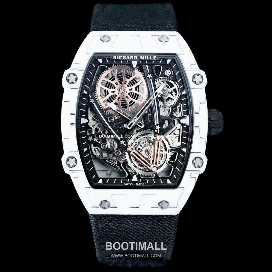 RICHARD MILLE RM 27-05 Flying Tourbillon Rafael Nadal 리차드 밀 RM 27-05 플라잉 투르비옹 라파엘 나달 화이트 37mm 10