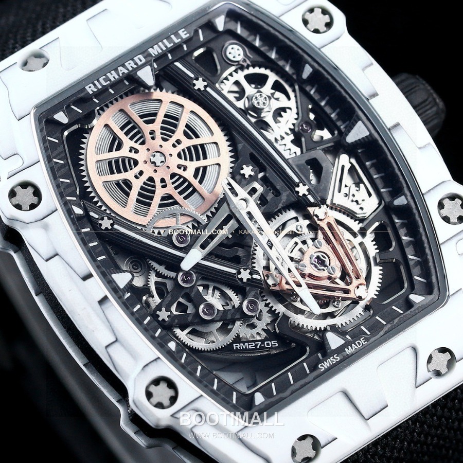 RICHARD MILLE RM 27-05 Flying Tourbillon Rafael Nadal 리차드 밀 RM 27-05 플라잉 투르비옹 라파엘 나달 화이트 37mm 12