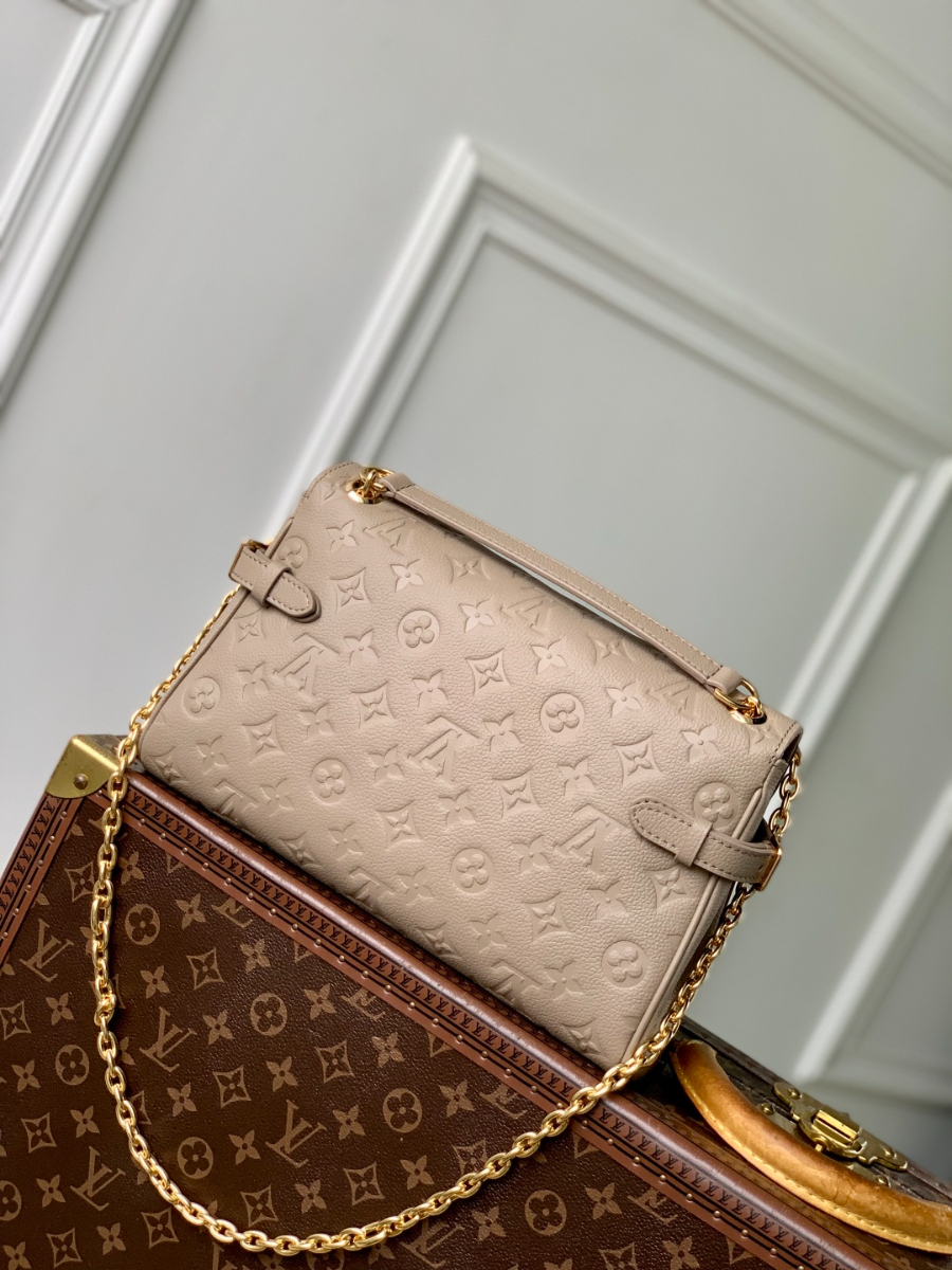 Louis Vuitton 루이비통 Anytime 플랩 백 MM 모노그램 앙프렝트 M14973 앙크르 베이지 29.5cm 3