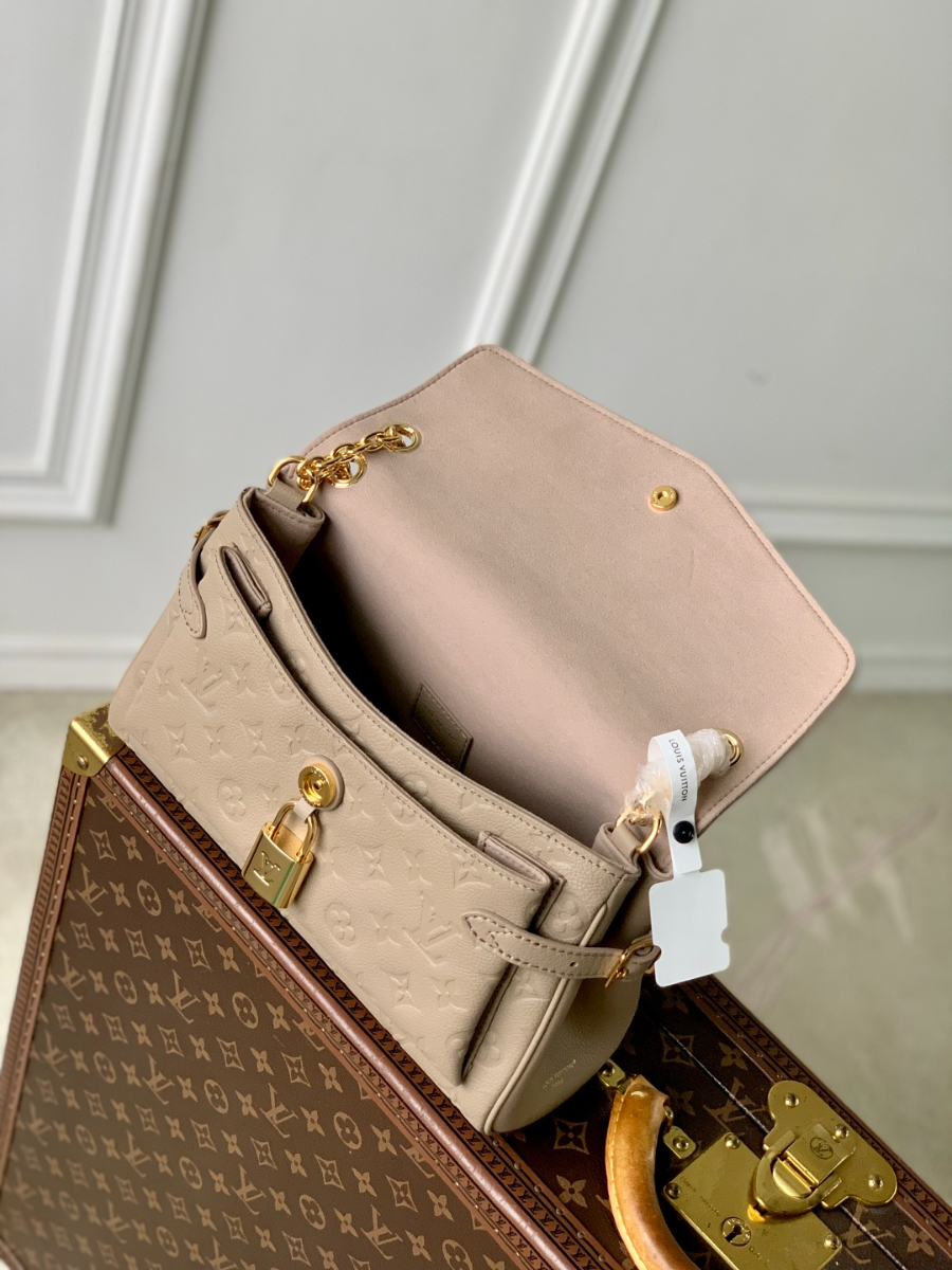 Louis Vuitton 루이비통 Anytime 플랩 백 MM 모노그램 앙프렝트 M14973 앙크르 베이지 29.5cm 9