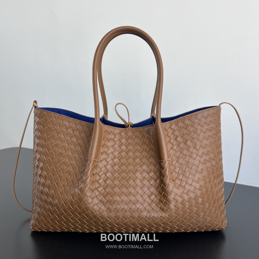 Bottega Veneta Pinacoteca Intrecciato 보테가 베네타 피나코테카 인트레치아토 레더 양면 기저귀가방 토트백 라지 브라운 43cm 5