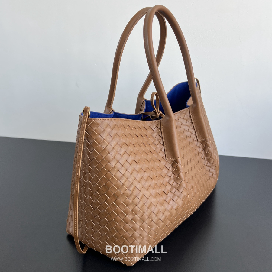 Bottega Veneta Pinacoteca Intrecciato 보테가 베네타 피나코테카 인트레치아토 레더 양면 기저귀가방 토트백 라지 브라운 43cm 7