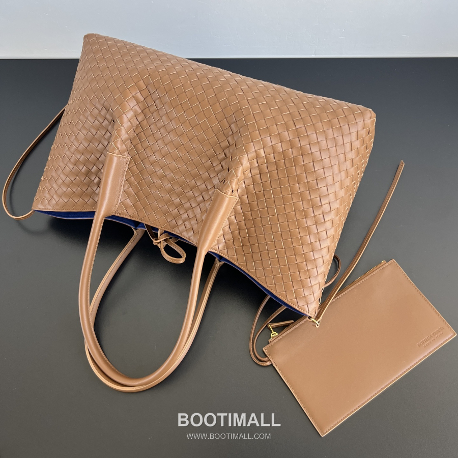 Bottega Veneta Pinacoteca Intrecciato 보테가 베네타 피나코테카 인트레치아토 레더 양면 기저귀가방 토트백 라지 브라운 43cm 9