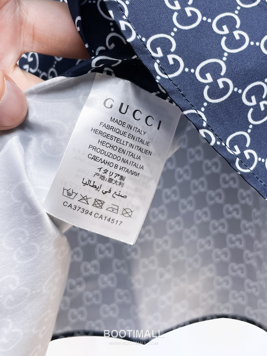 GUCCI 구찌 GG 모노그램 남성 실크 터치 셔츠 네이비 11