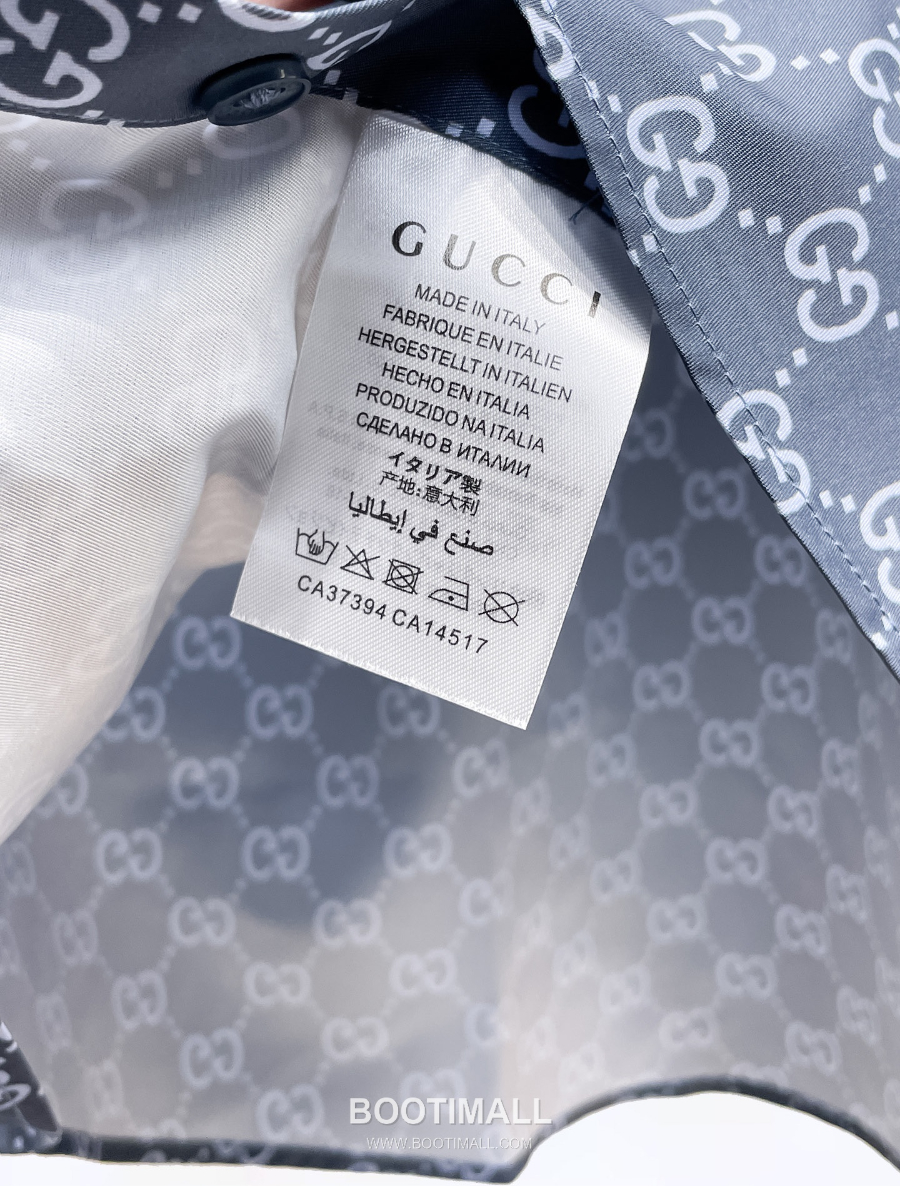 GUCCI 구찌 GG 모노그램 남성 실크 터치 셔츠 블루 9