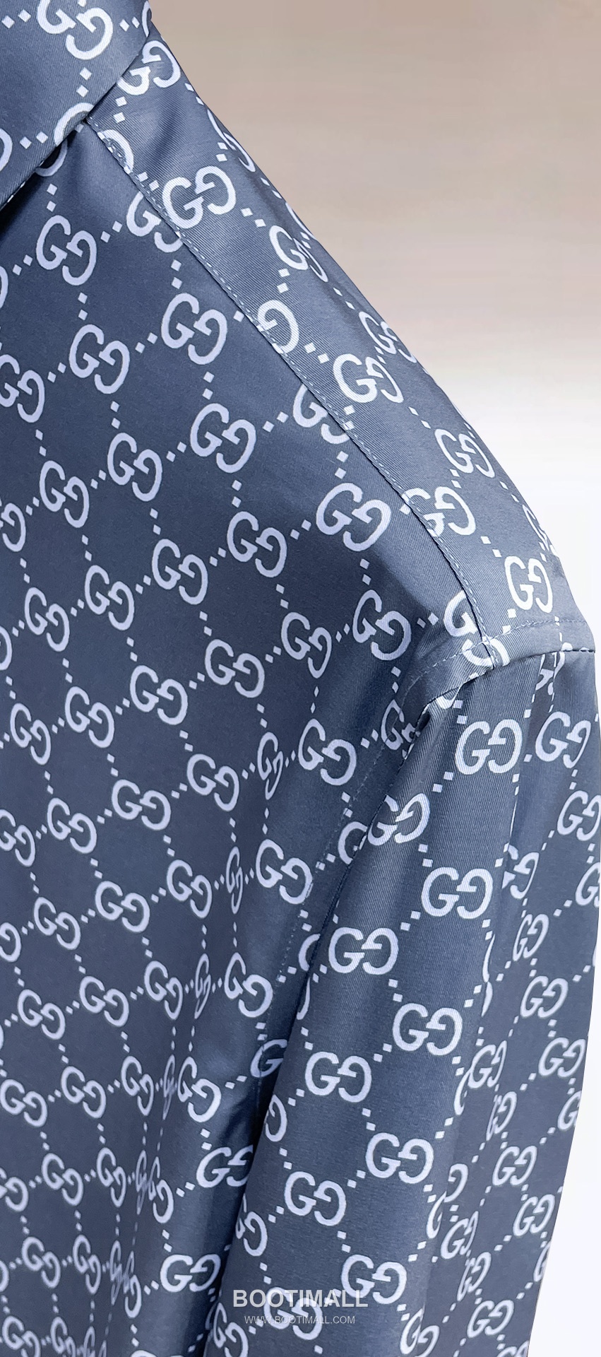 GUCCI 구찌 GG 모노그램 남성 실크 터치 셔츠 블루 11