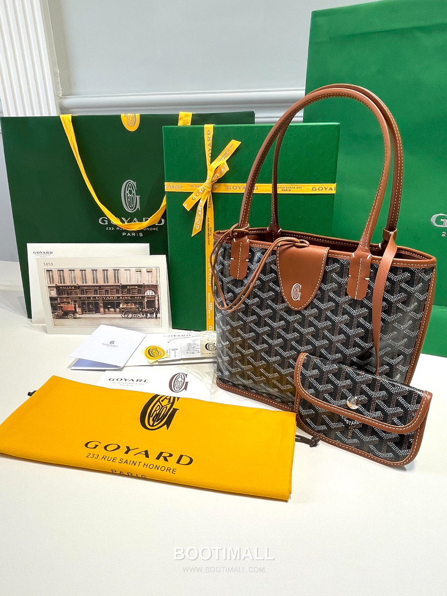 Goyard 고야드 2025 미니 앙주백  Tote Mini Anjou Black&Tan 블랙&탄 22cm  1