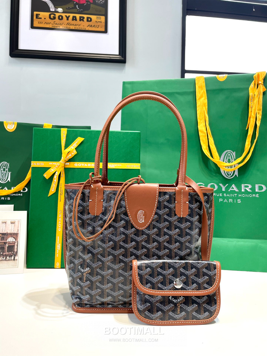 Goyard 고야드 2025 미니 앙주백  Tote Mini Anjou Black&Tan 블랙&탄 22cm  2